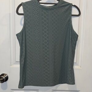 Sleeveless Green Lace Top